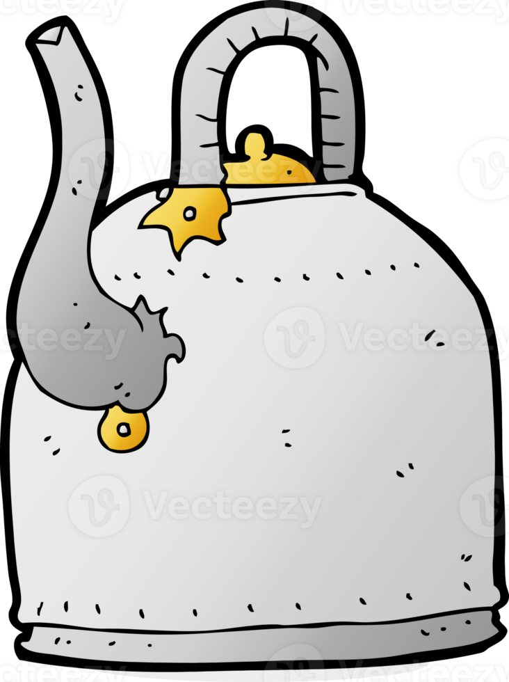 old iron kettle cartoon png
