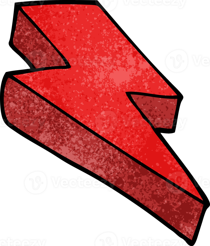 cartoon doodle thunder bolt png