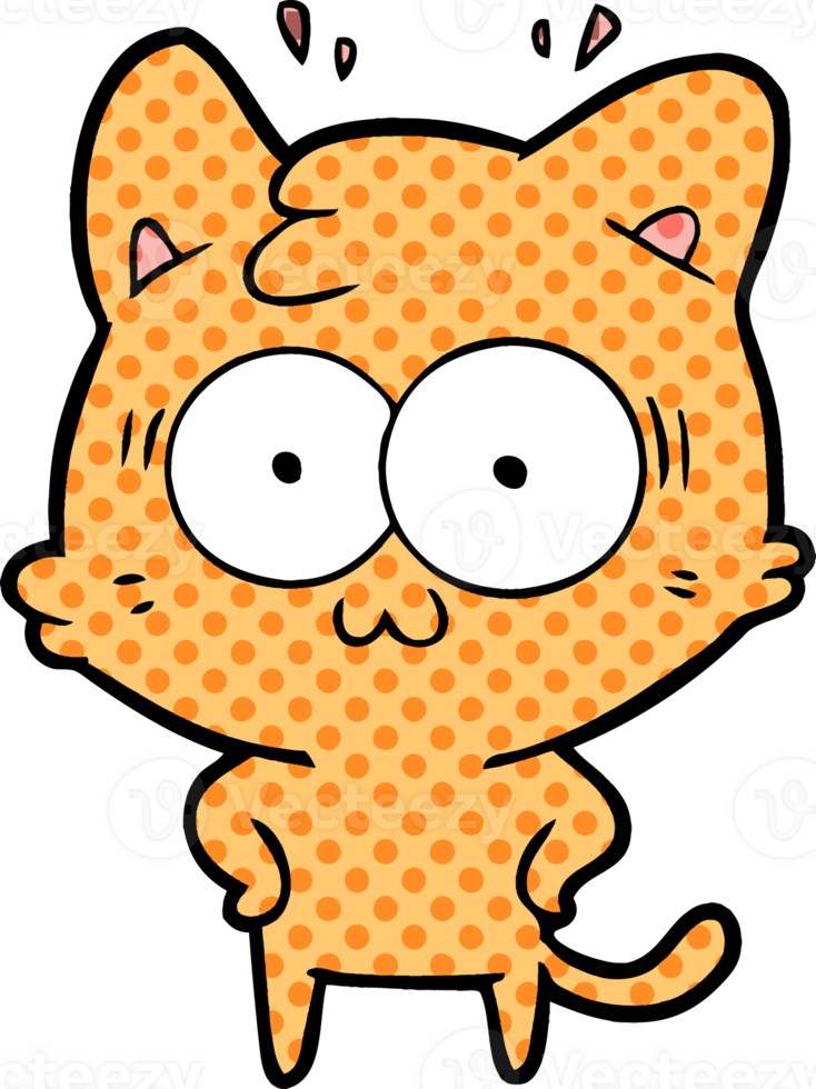 cartoon surprised cat png