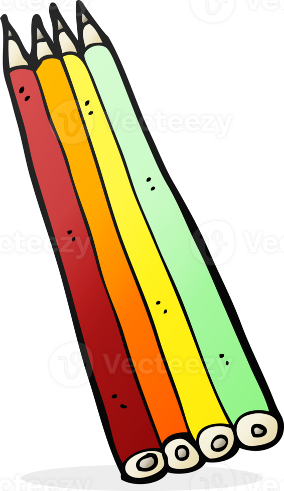 cartoon colored pencils png