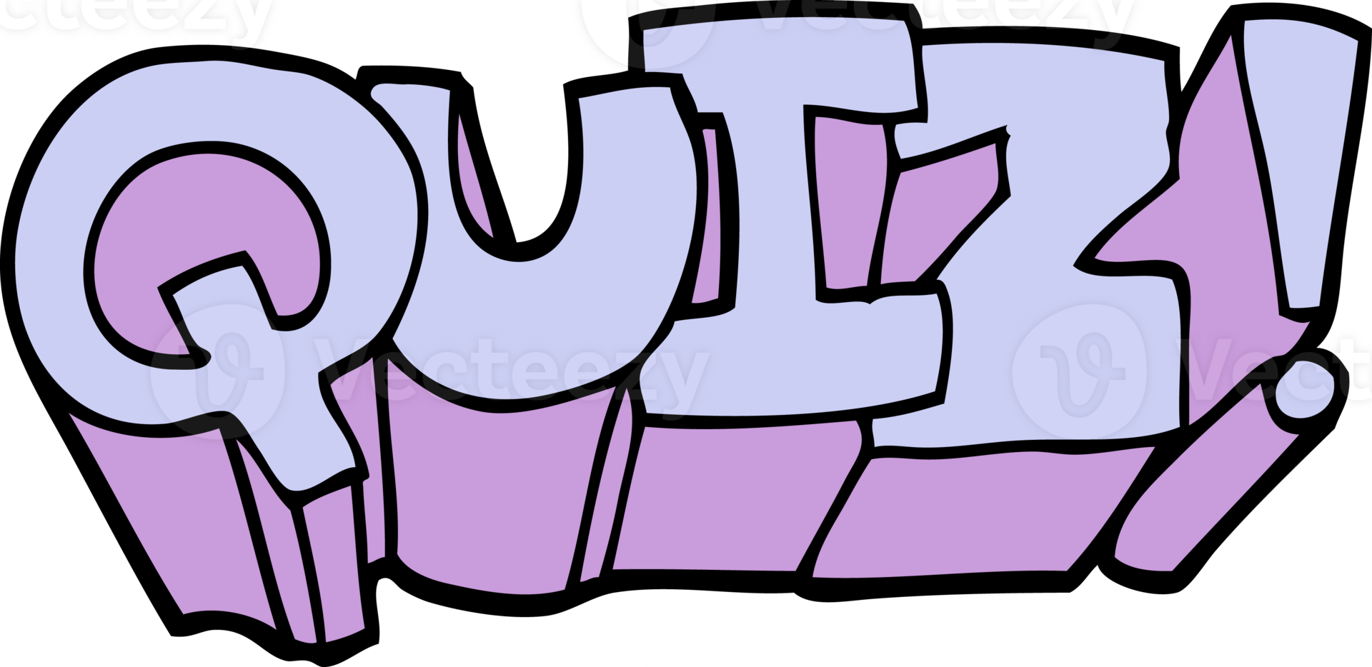hand drawn doodle style cartoon quiz symbol png