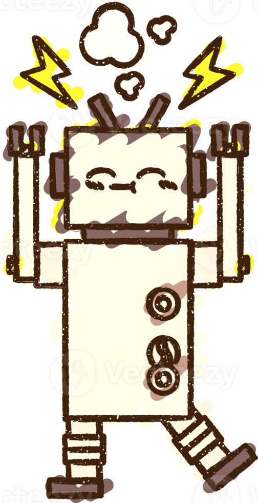 Robot Chalk Drawing png