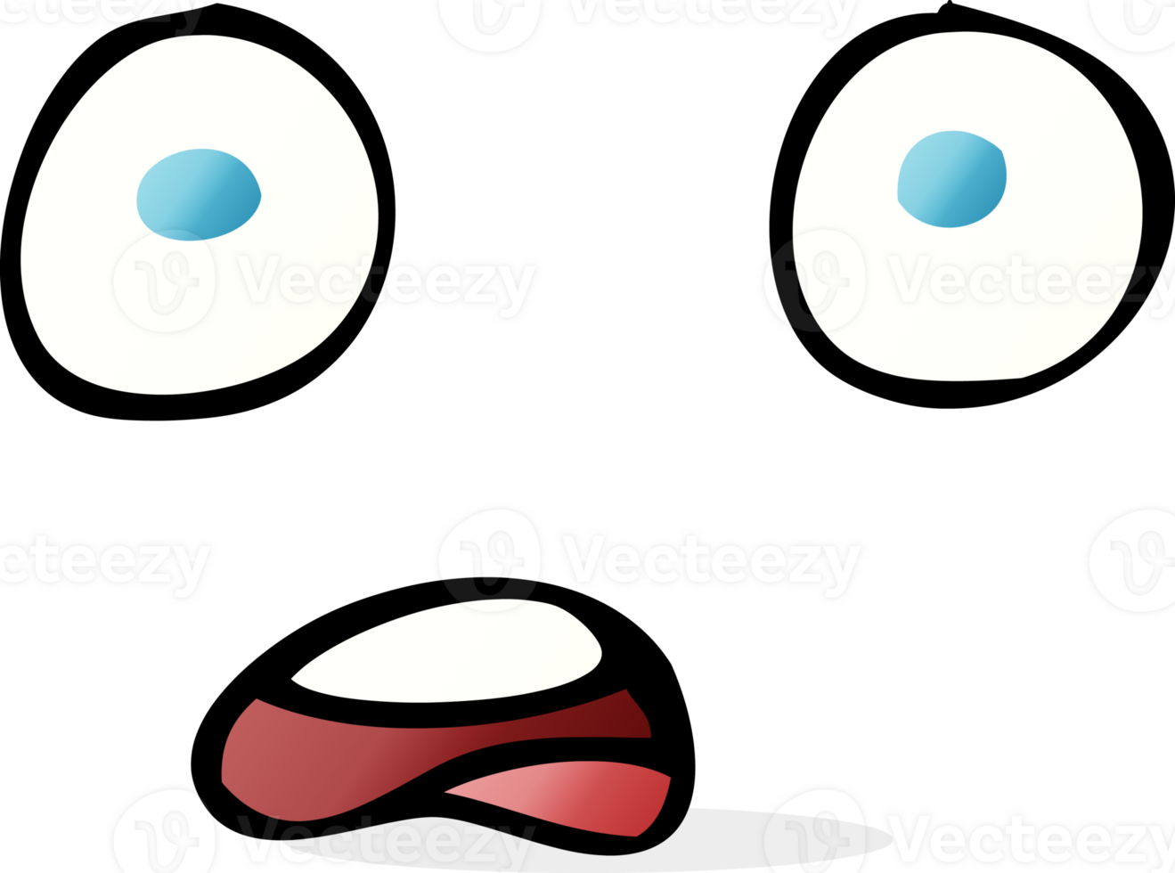 shocked cartoon face png