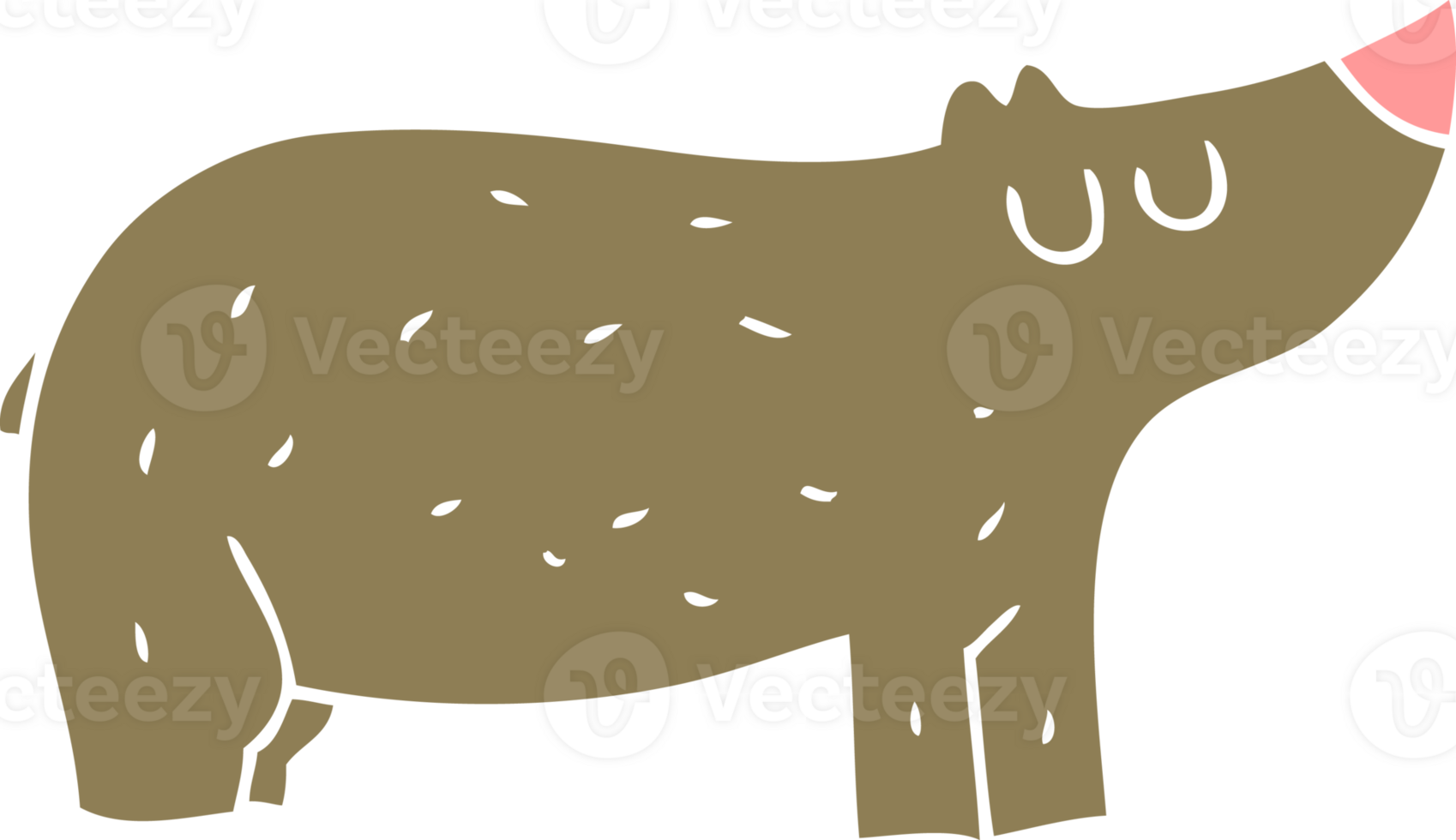 flat color illustration of bear png