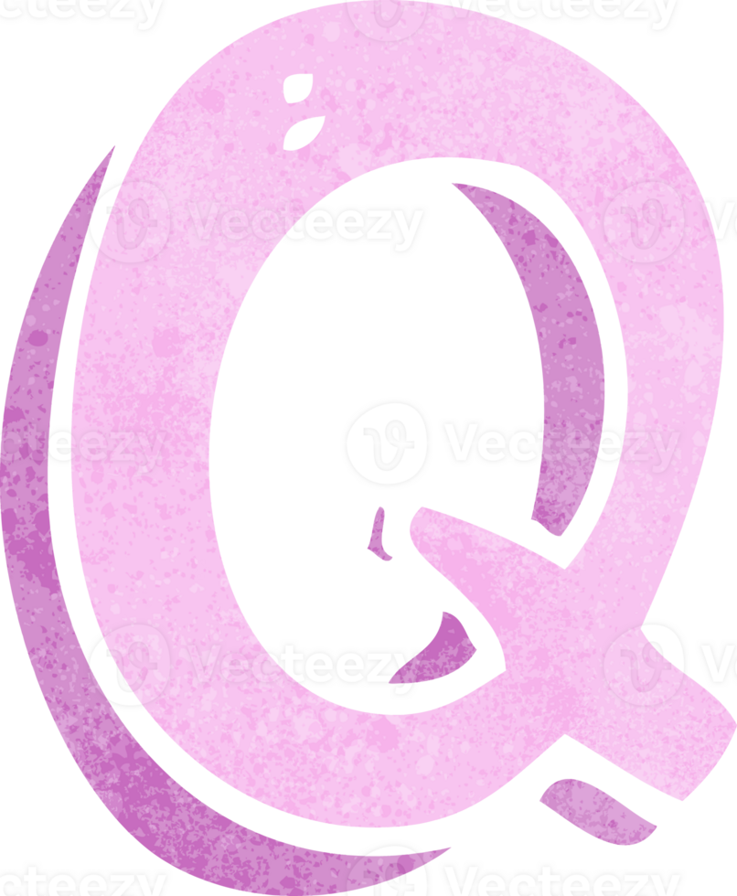 cartoon letter Q png