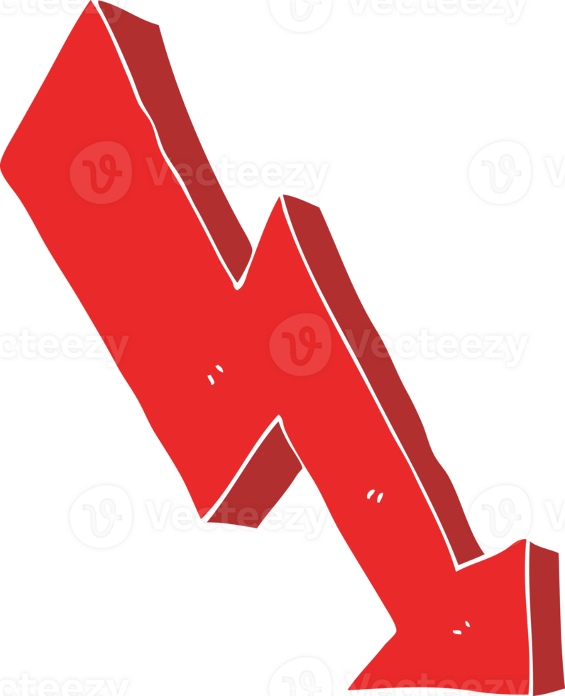 flat color illustration of arrow down trend png