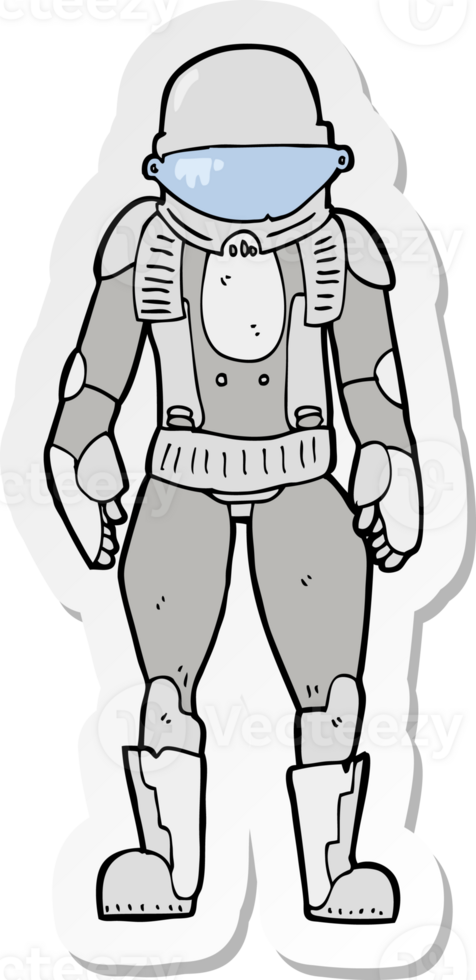 sticker van een cartoonastronaut png