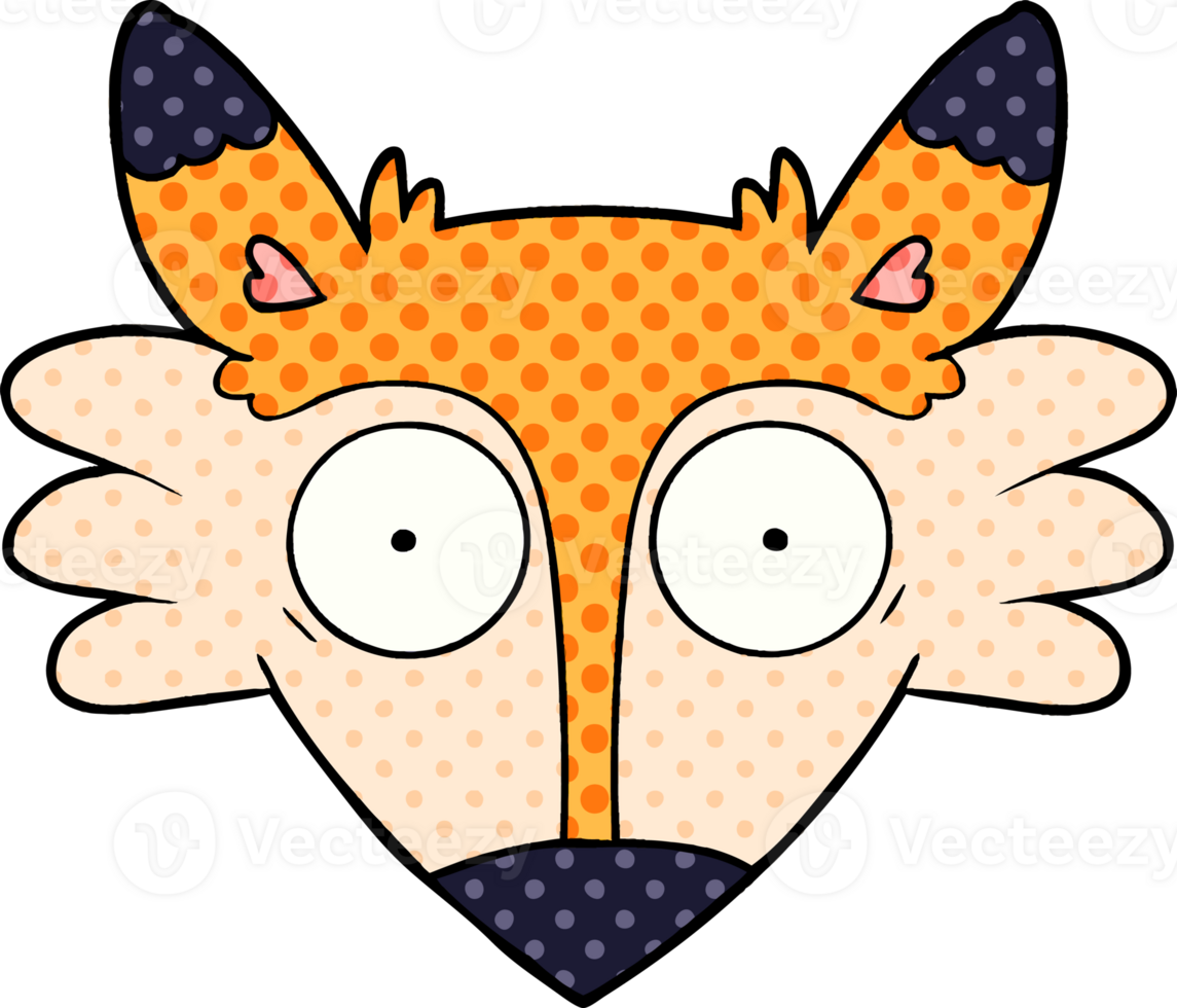 cartoon startled fox png
