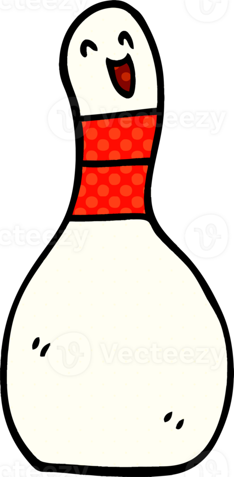 cartoon doodle bowling pin png