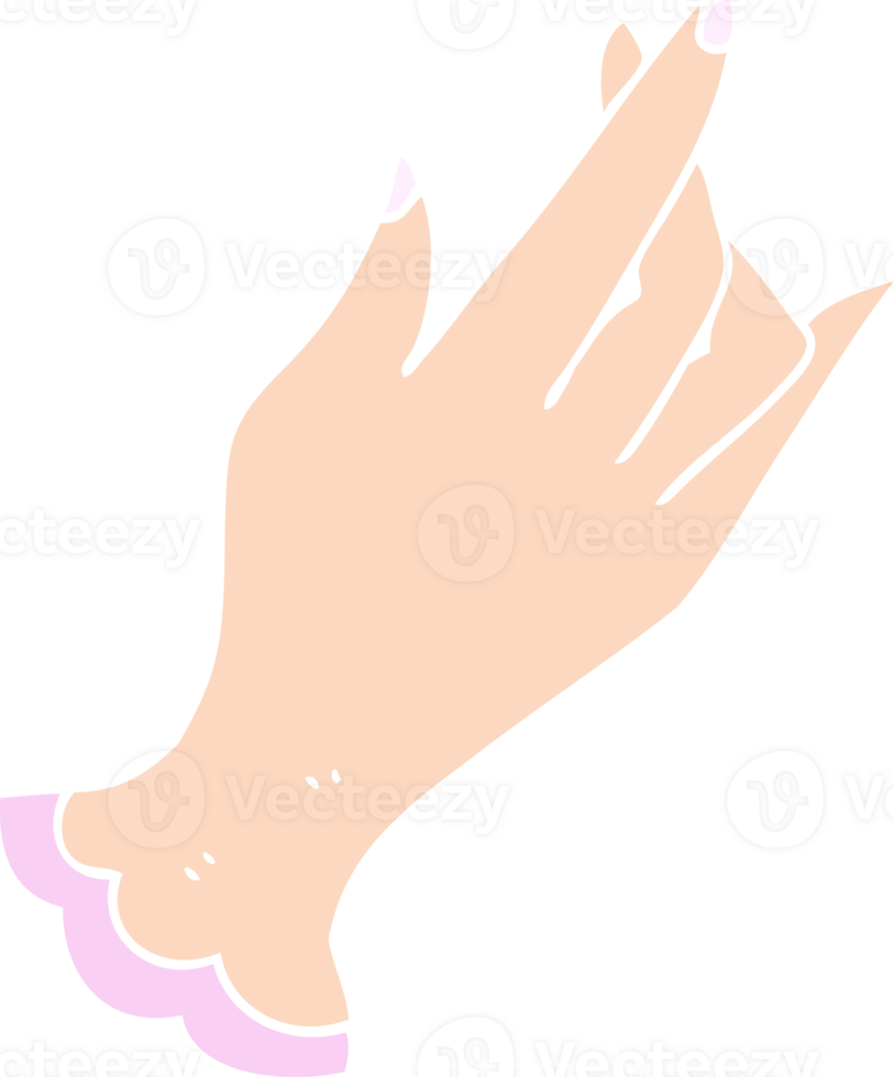flat color illustration of hand png