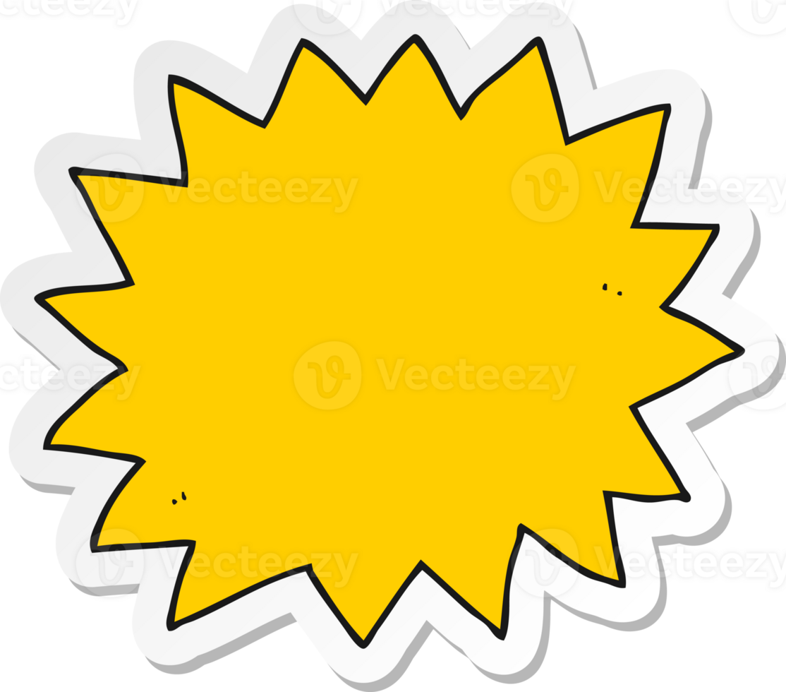 sticker of a cartoon explosion png
