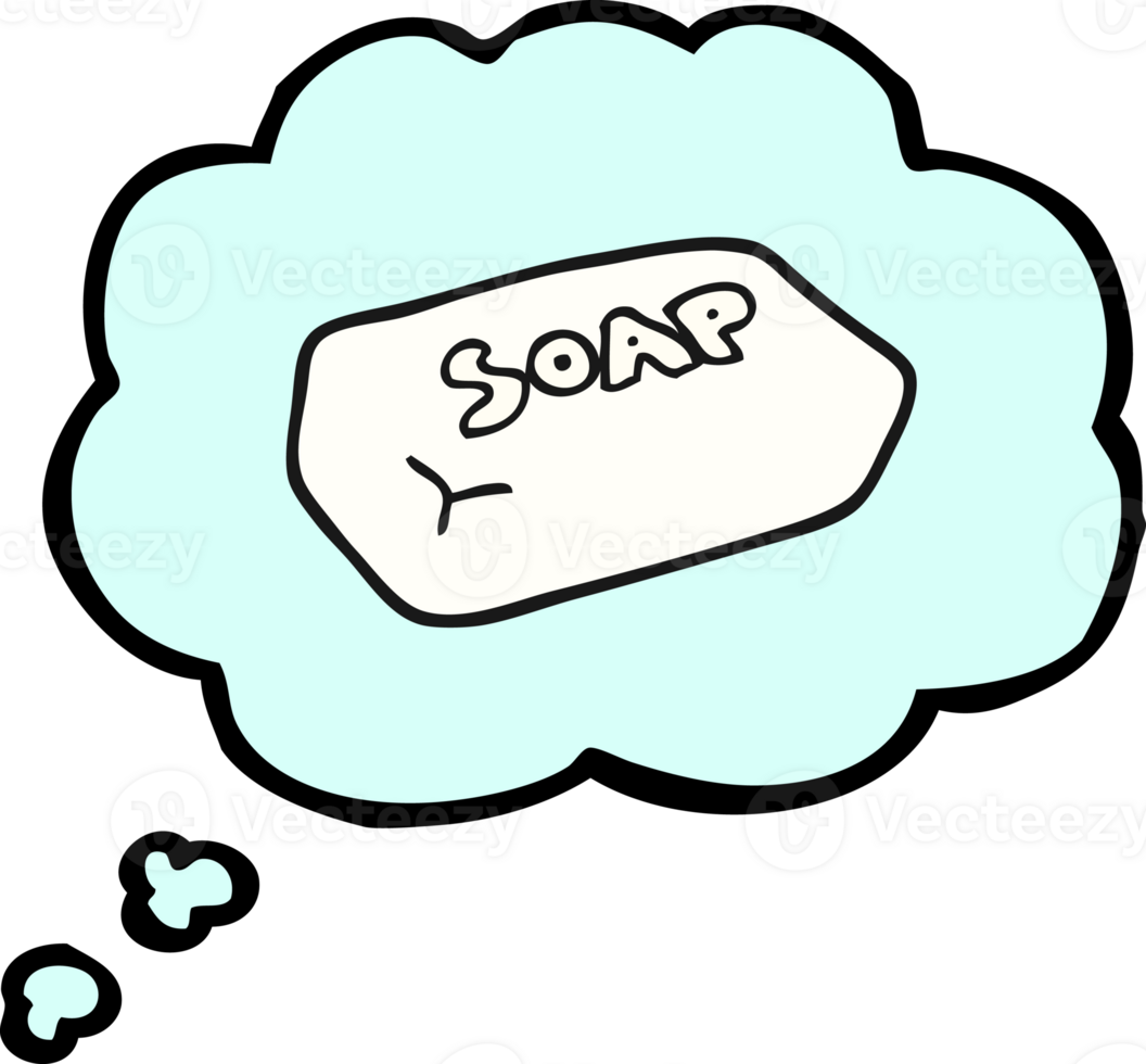 hand drawn thought bubble cartoon soap png