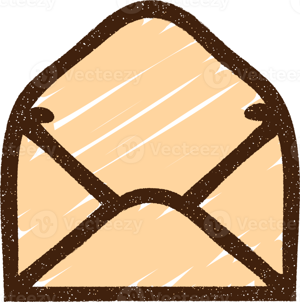 Open Envelope Chalk Drawing png