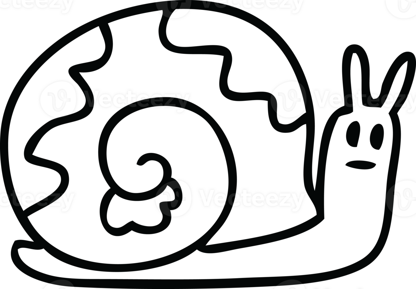 line drawing quirky cartoon snail png