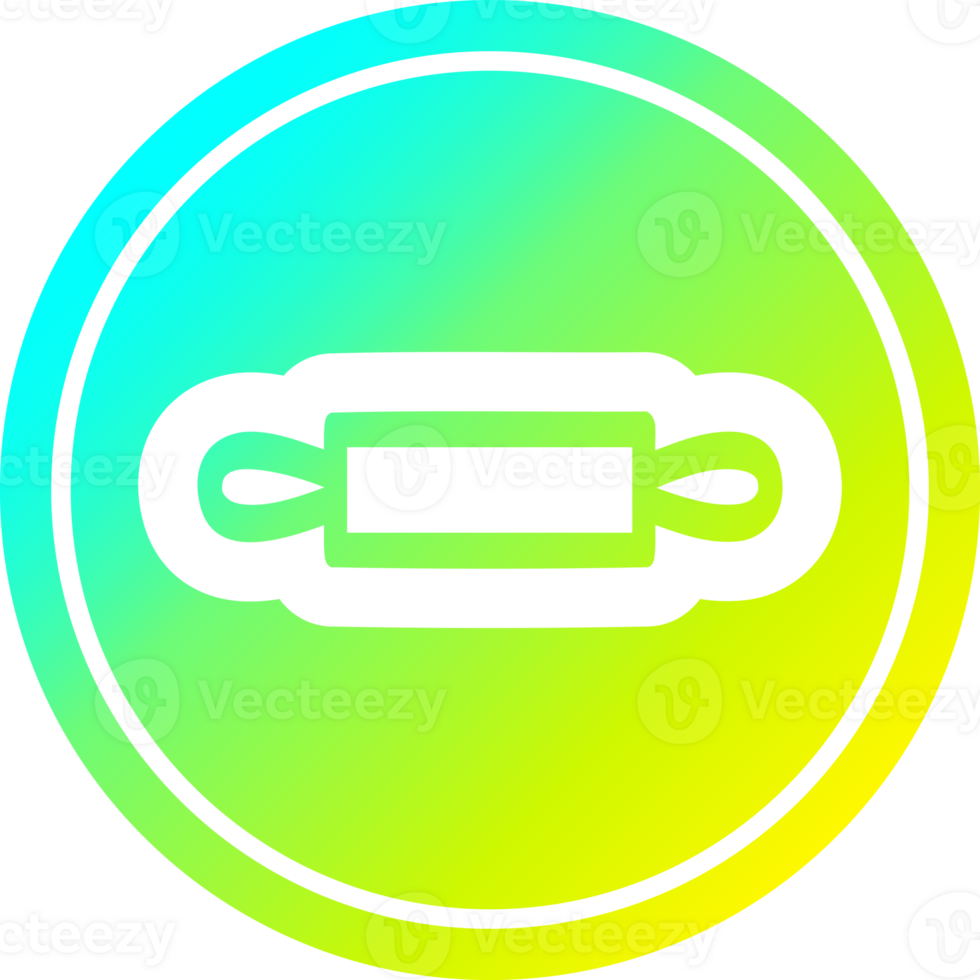 rolling pin circular icon with cool gradient finish png