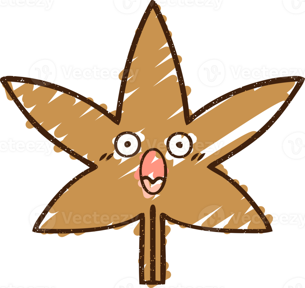 Leaf Chalk Drawing png