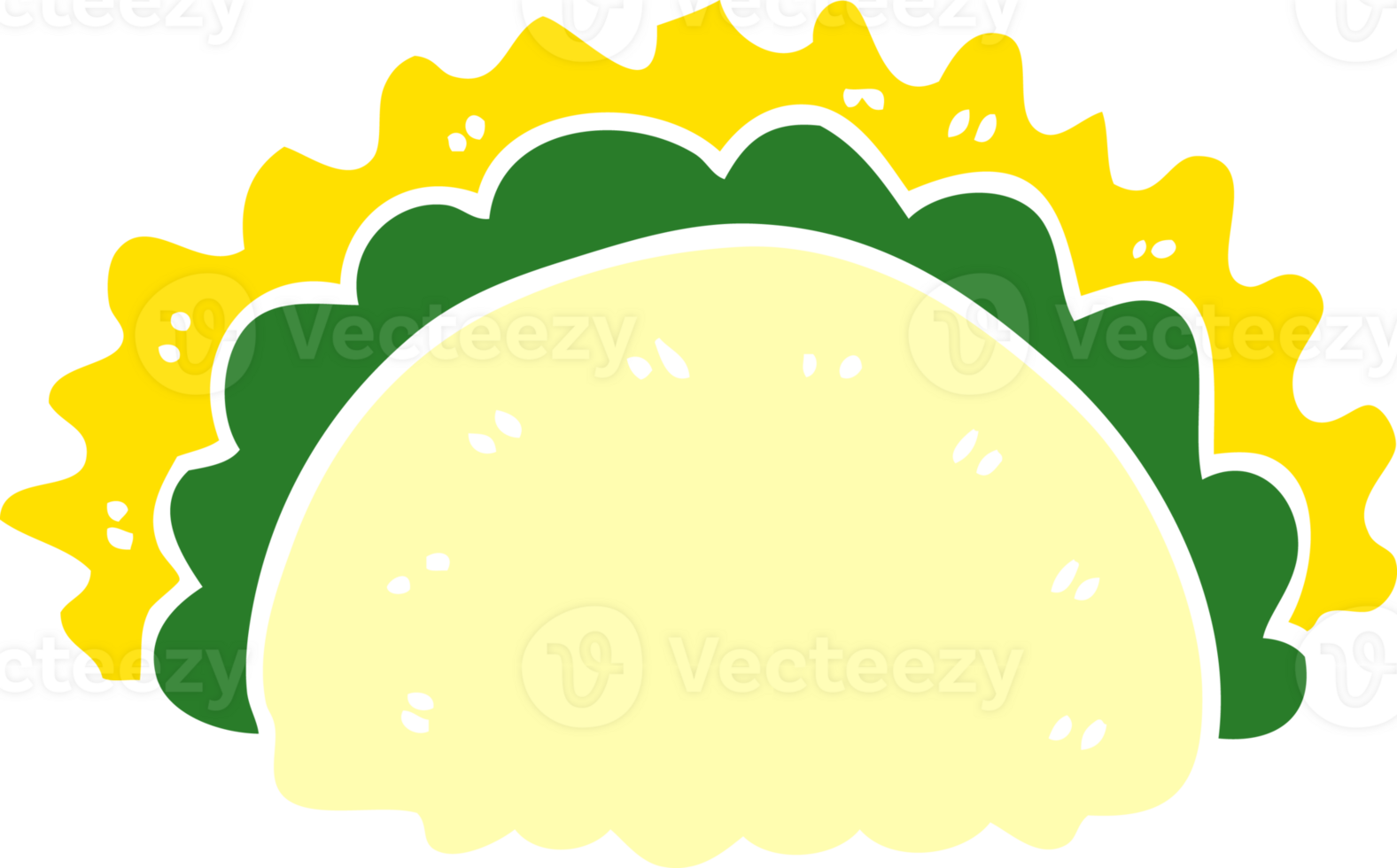 cartoon doodle healthy taco png