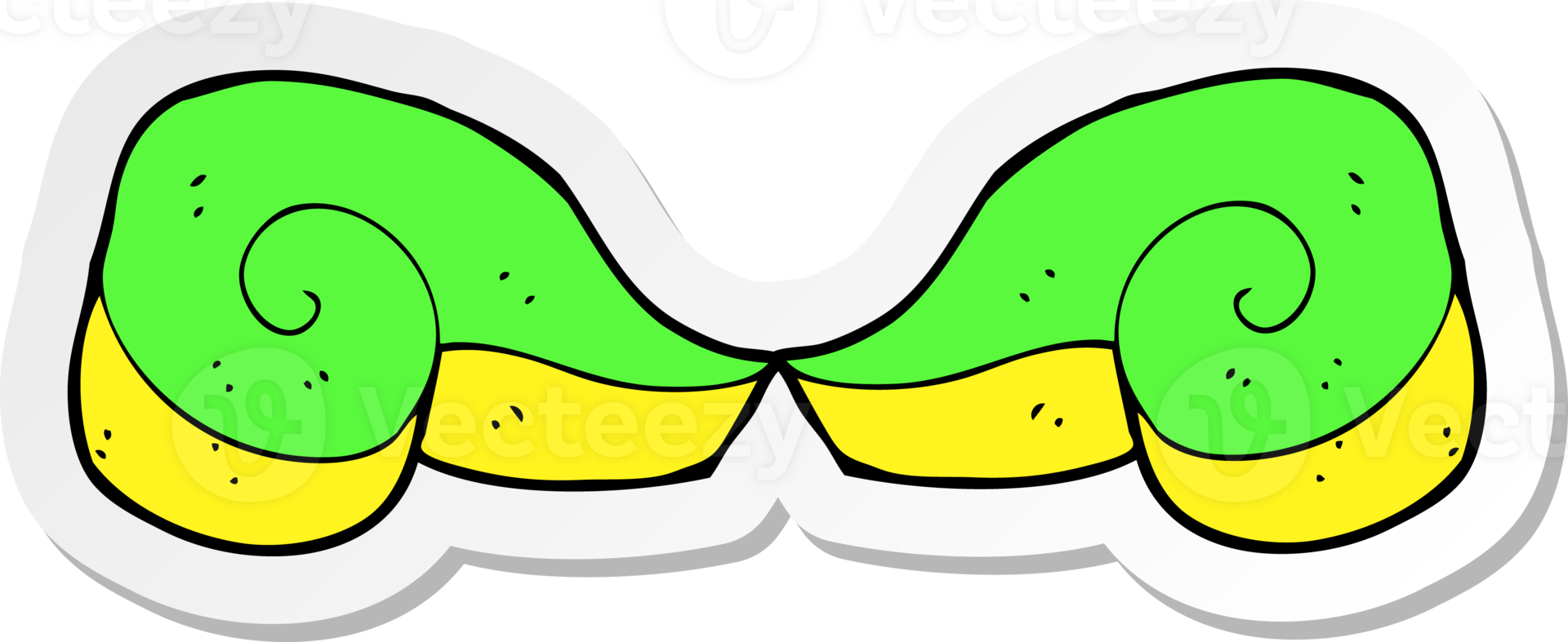 sticker of a cartoon decorative swirl symbol png