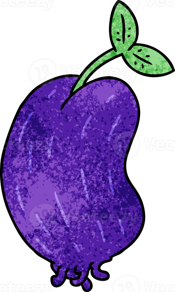 hand drawn textured cartoon of a sprouting bean png