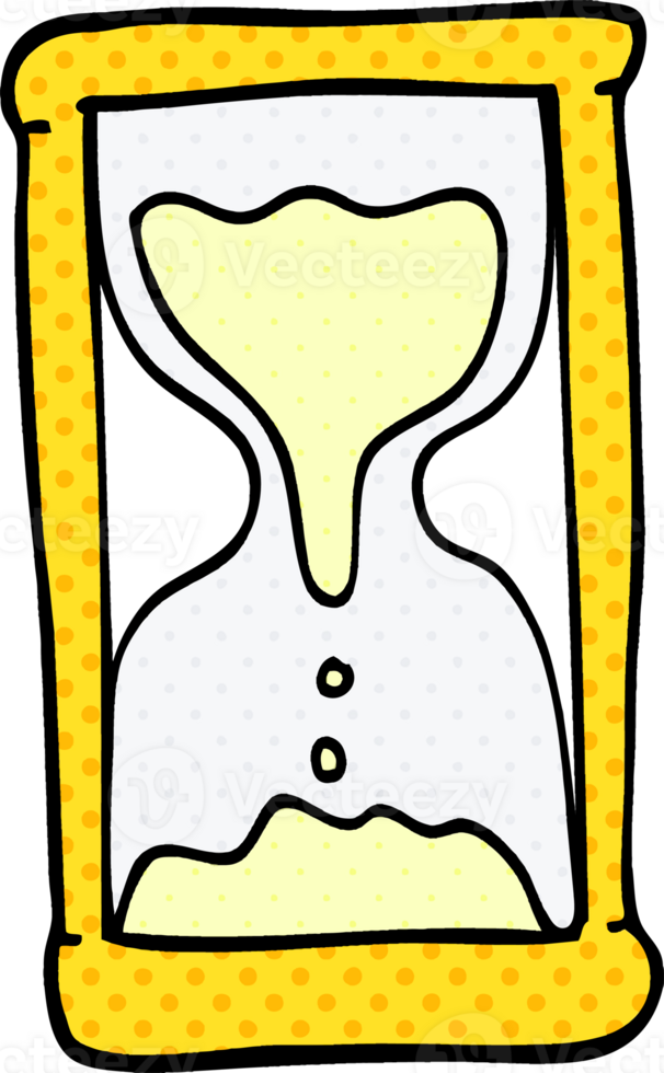 cartoon doodle hourglass png
