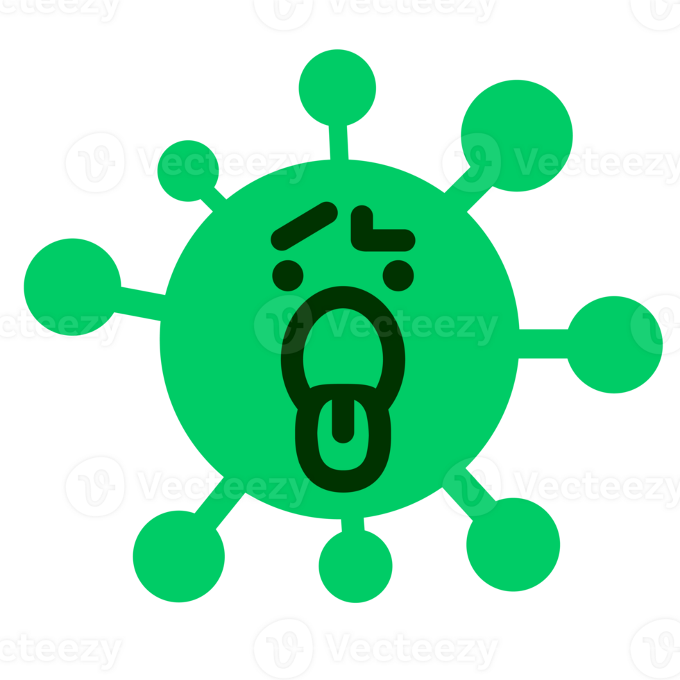 tired confused virus png
