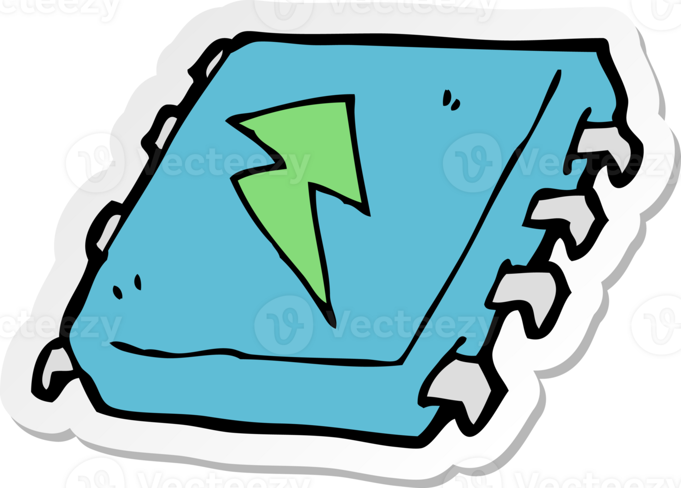 sticker of a cartoon computer chip png