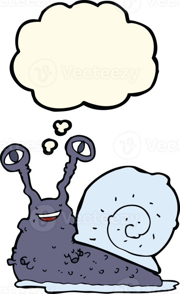 cartoon snail with thought bubble png