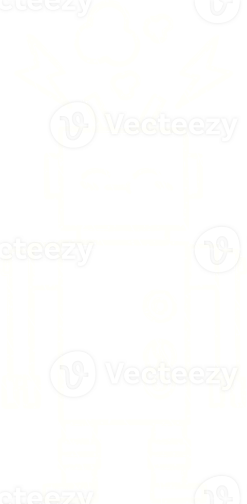 Robot Chalk Drawing png