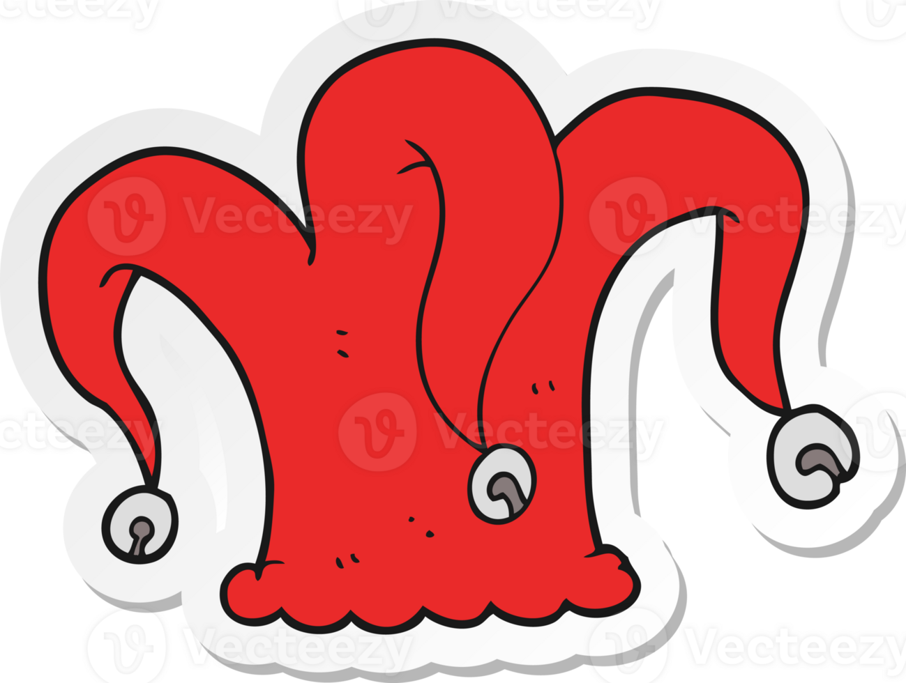 sticker of a cartoon jester hat png