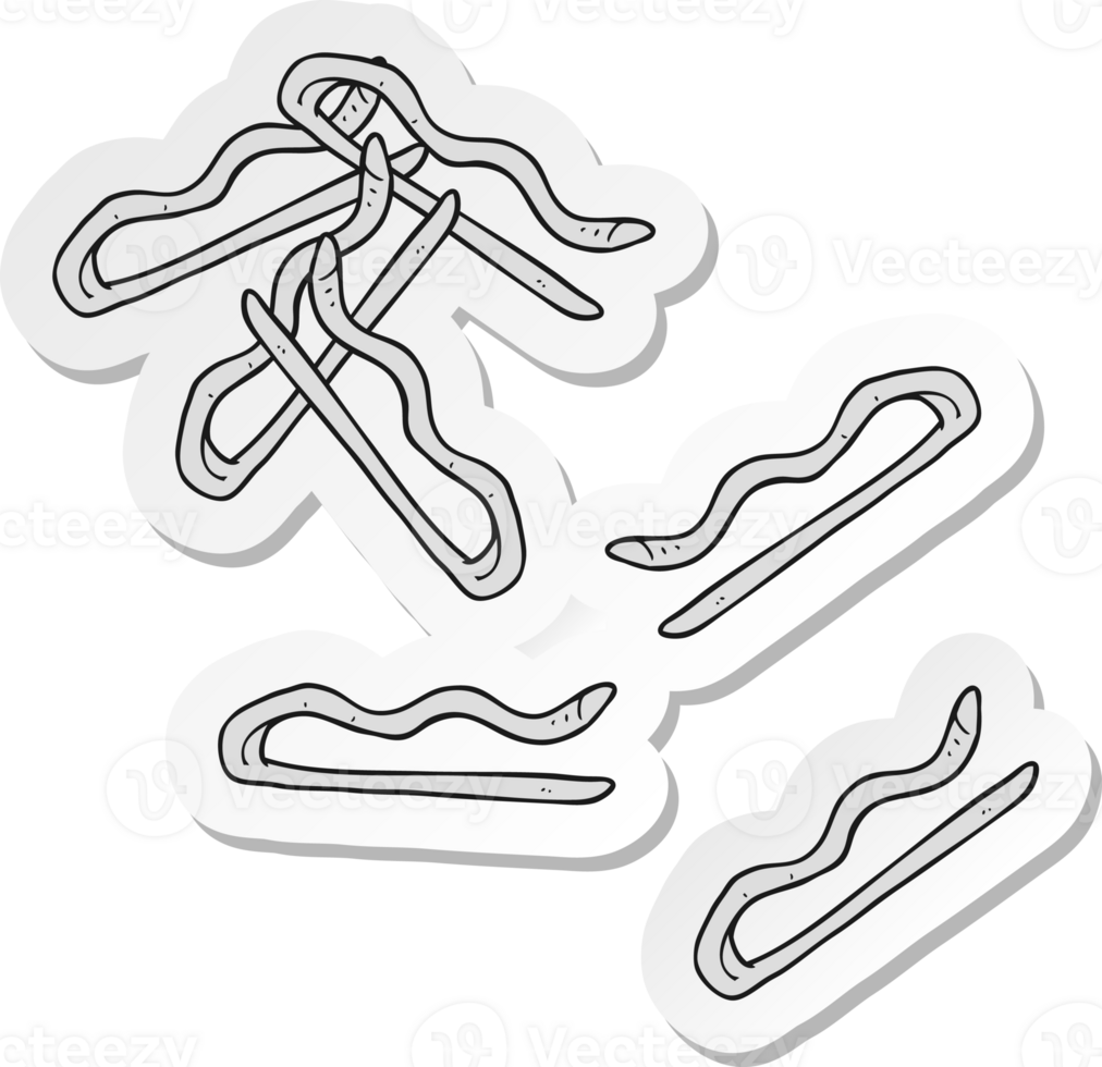 sticker of a cartoon hair clips png