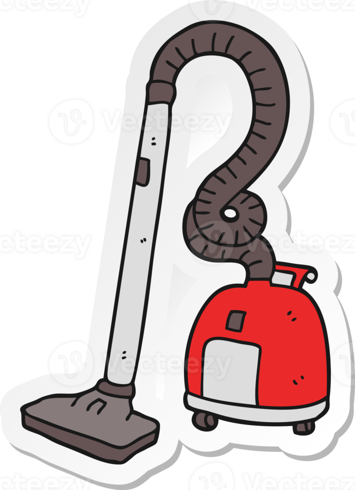sticker of a cartoon vacuum cleaner png