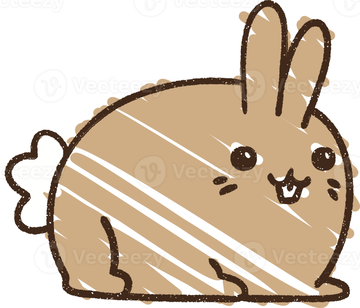 Cute Bunny Chalk Drawing png