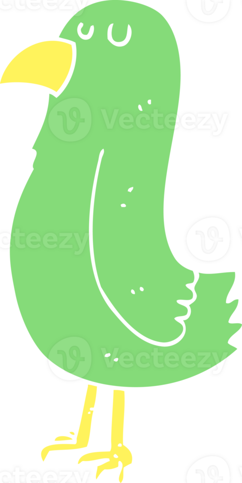 flat color illustration of parrot png