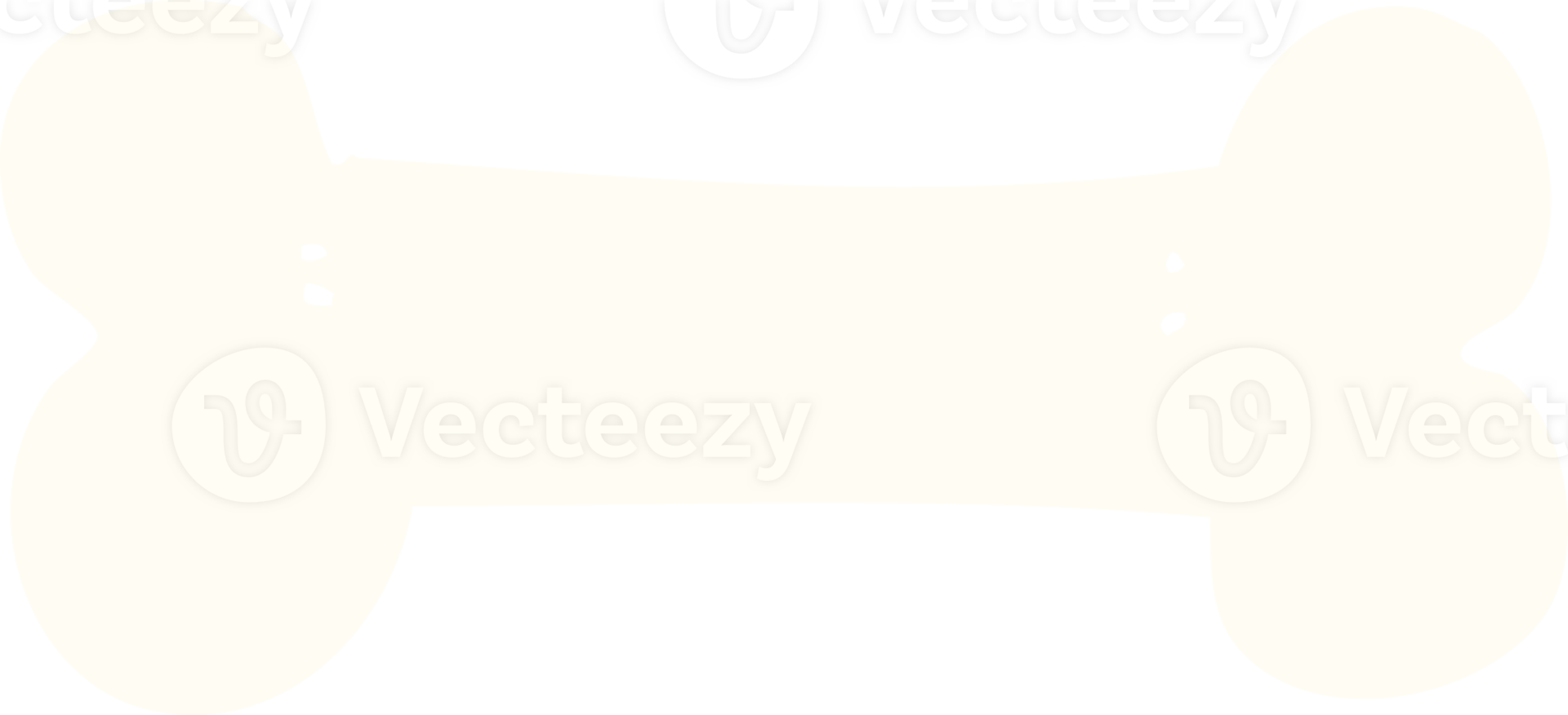 flat color illustration of bone png