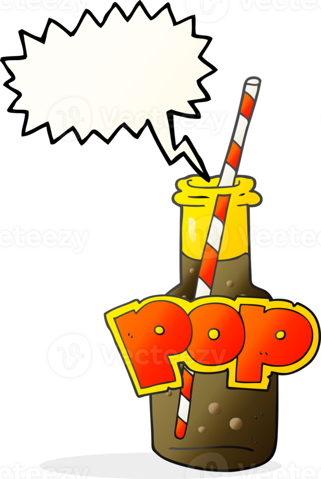 hand drawn speech bubble cartoon fizzy drink bottle png