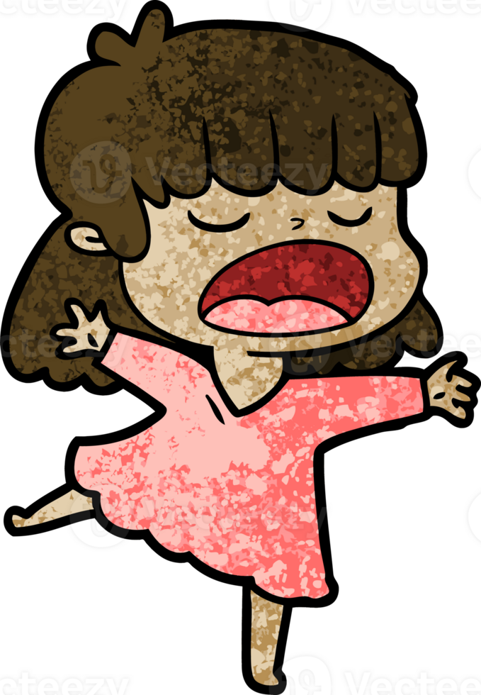 cartoon woman talking loudly png