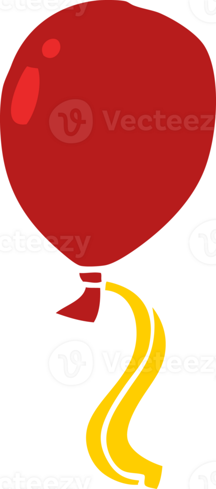cartoon doodle red balloon png