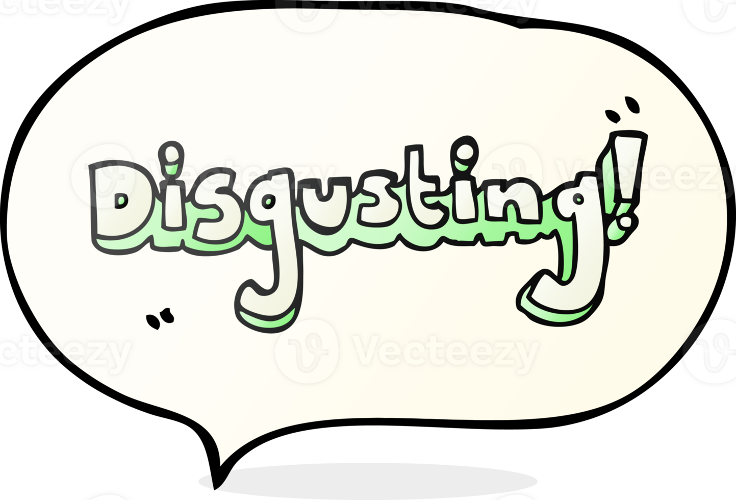 disgusting  hand drawn speech bubble cartoon png