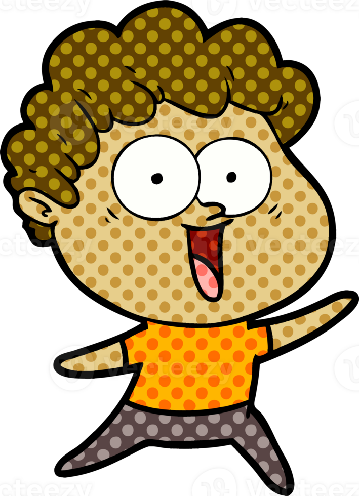 excited man cartoon png