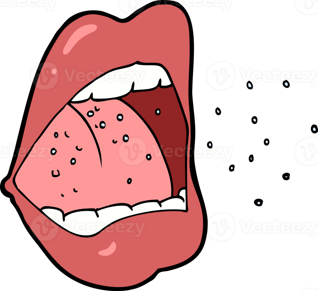 cartoon sneezing mouth png