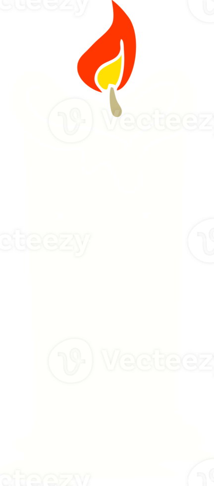 flat color style cartoon candle png