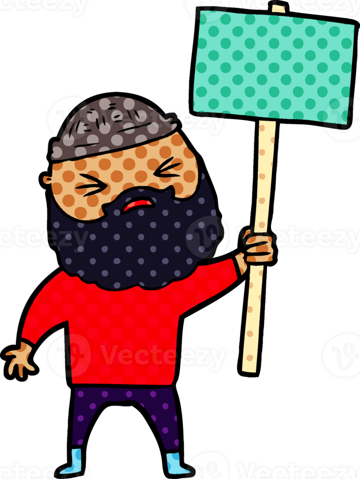 cartoon man with beard png