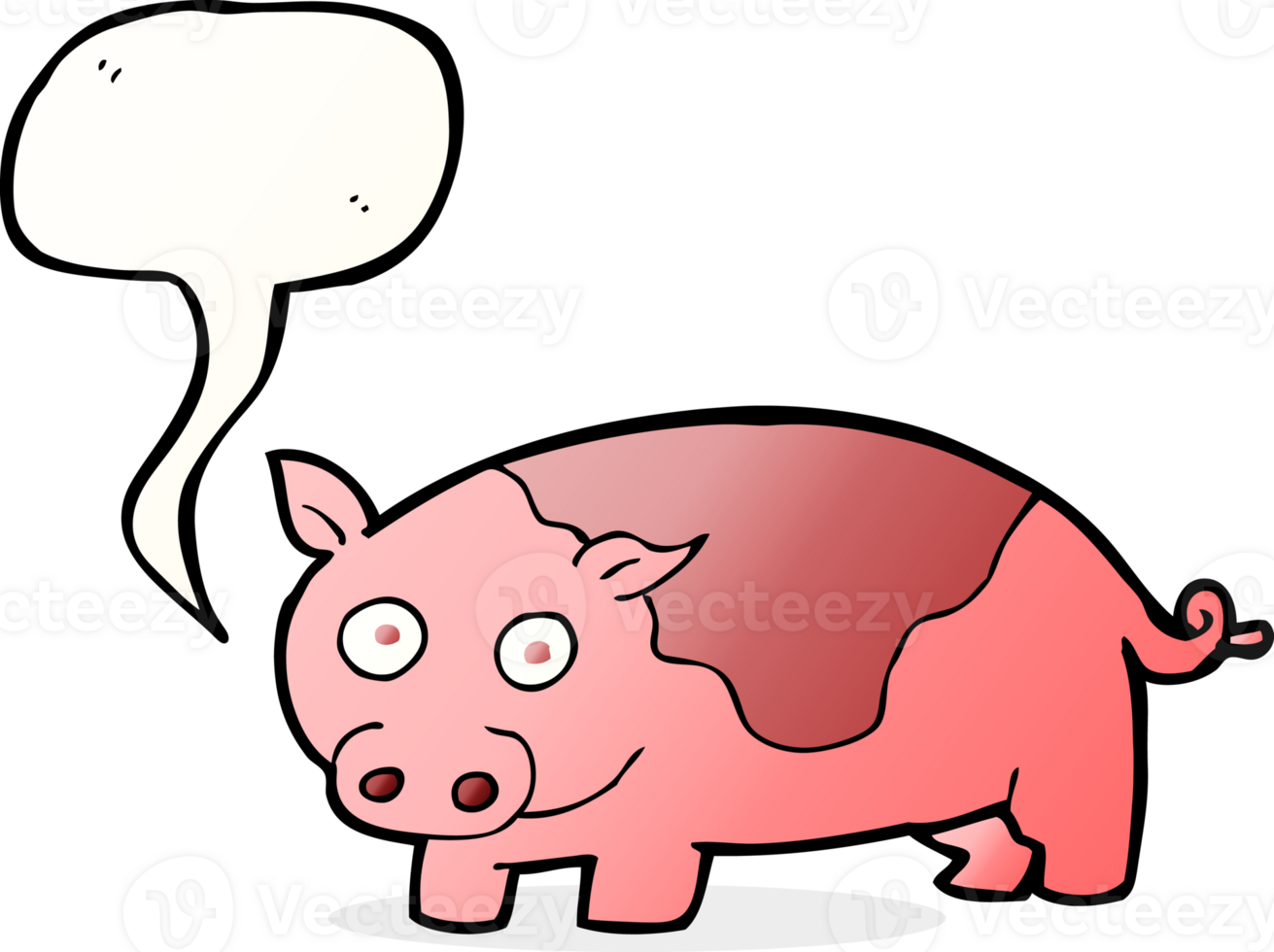 cartoon pig with speech bubble png