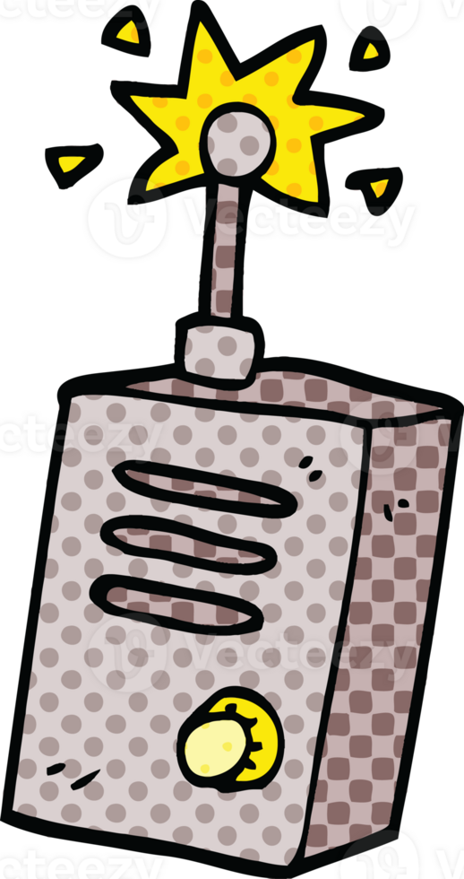 comic book style cartoon walkie talkie png