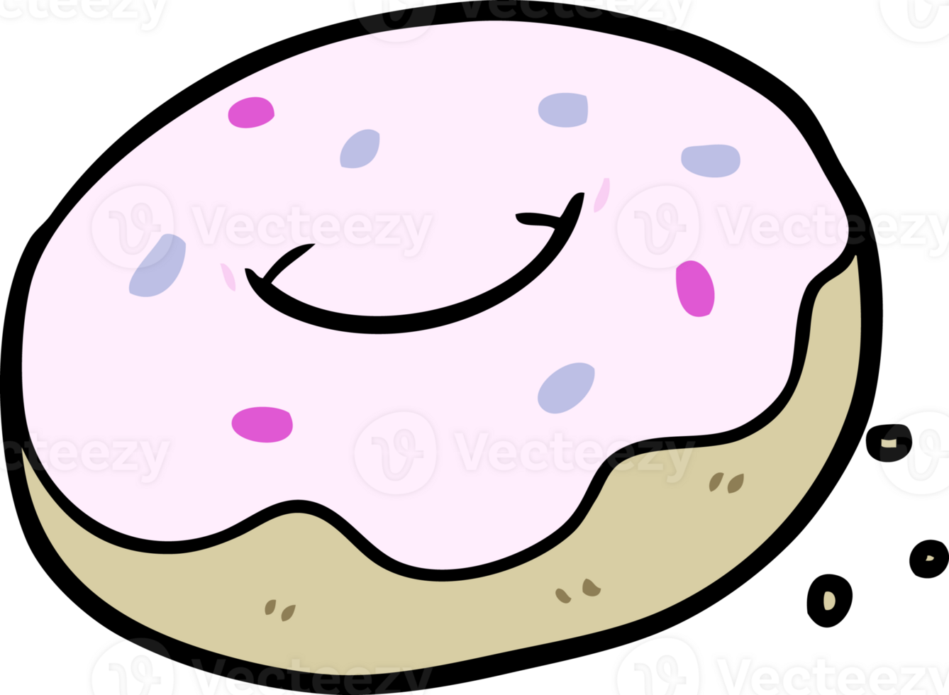 cartoon donut with sprinkles png