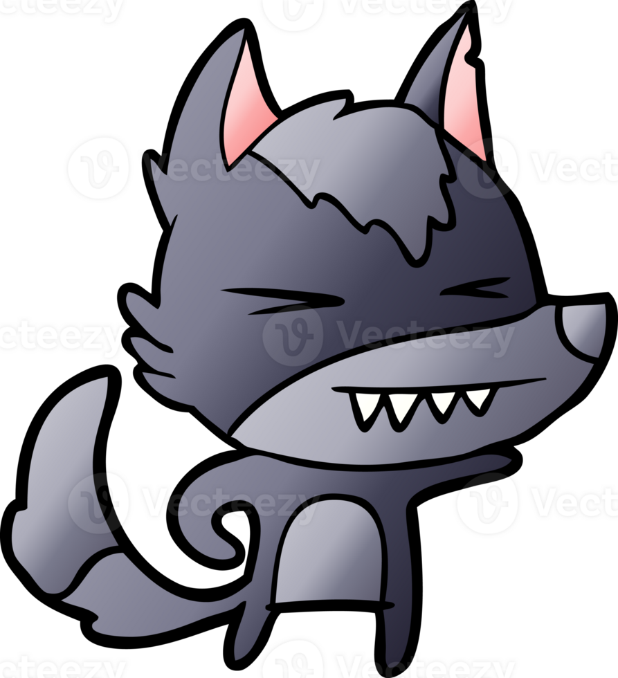angry wolf cartoon png