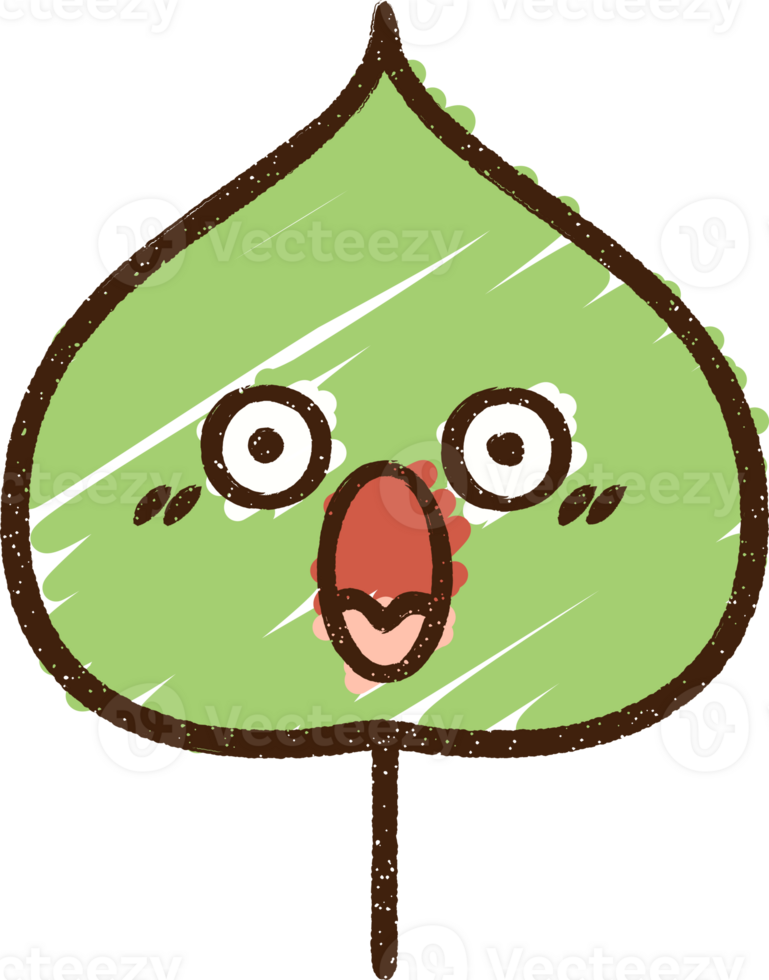 Shocked Leaf Chalk Drawing png