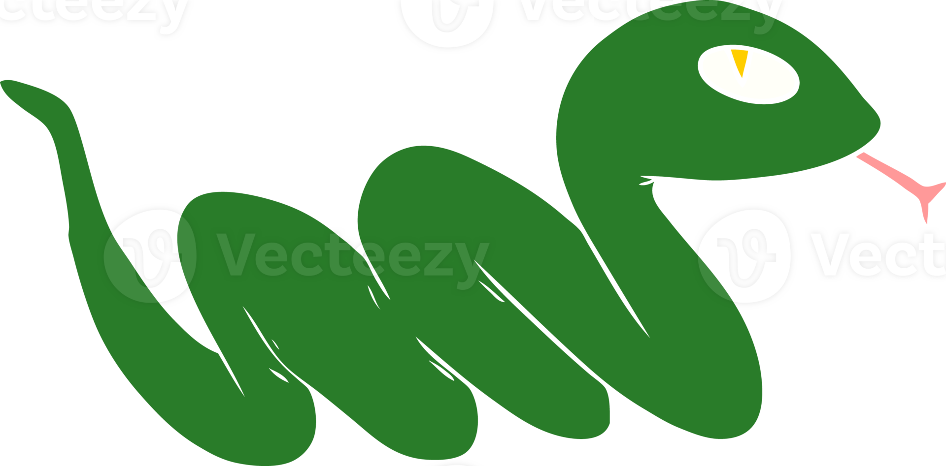 flat color style cartoon slithering snake png
