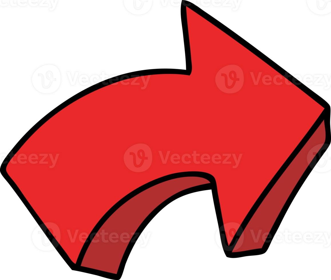 cartoon of a pointing arrow png