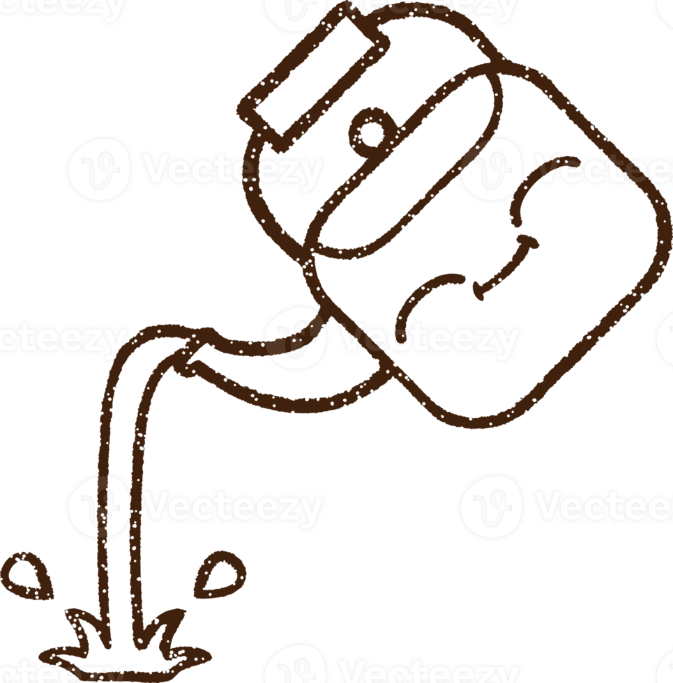 Pouring Kettle Charcoal Drawing png